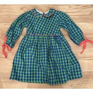 The Oaks Apparel Girls Dress Size 5 Plaid Peter Pan Collar Gingham Check